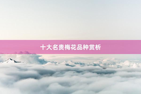 十大名贵梅花品种赏析